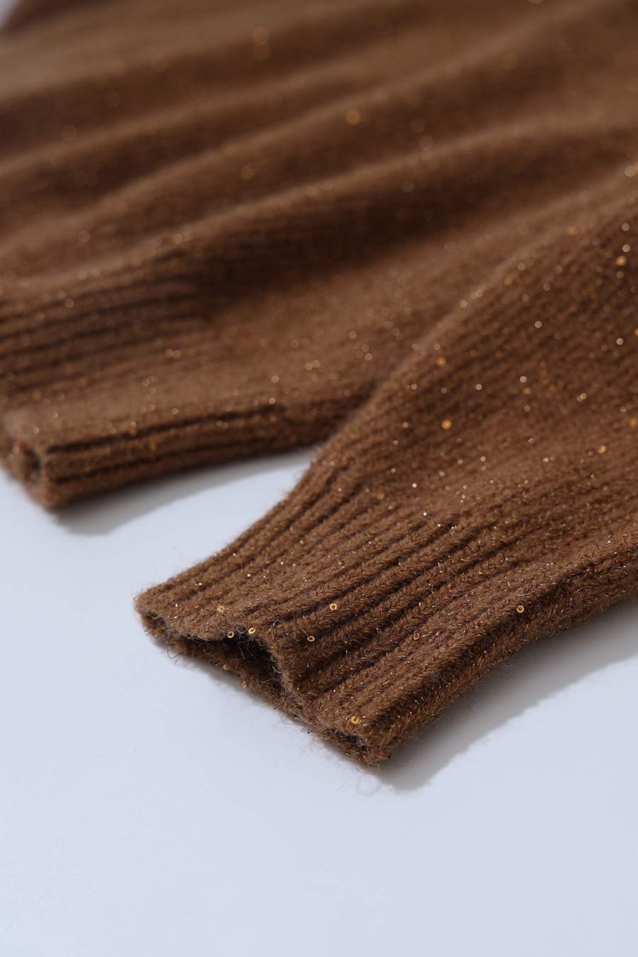 Metallic Sequin Yarn Sweater|AMII