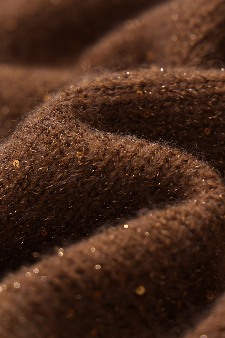 Metallic Sequin Yarn Sweater|AMII