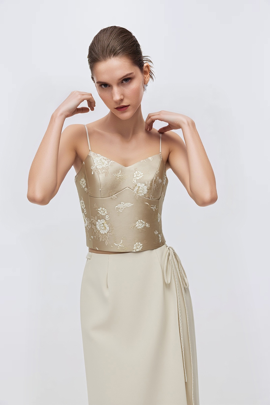 Chinese-style jacquard camisole|AMII