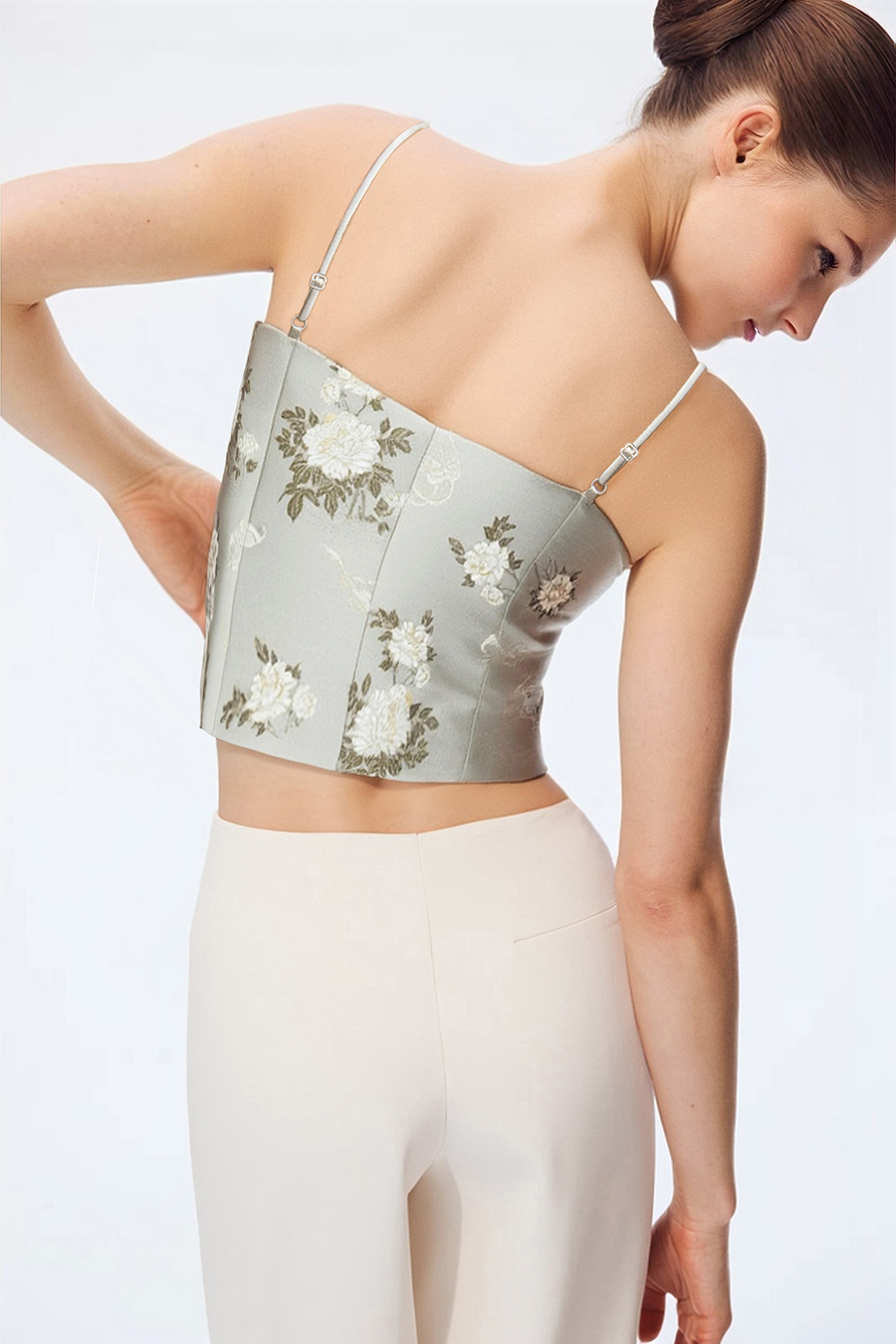 Chinese-style jacquard camisole|AMII