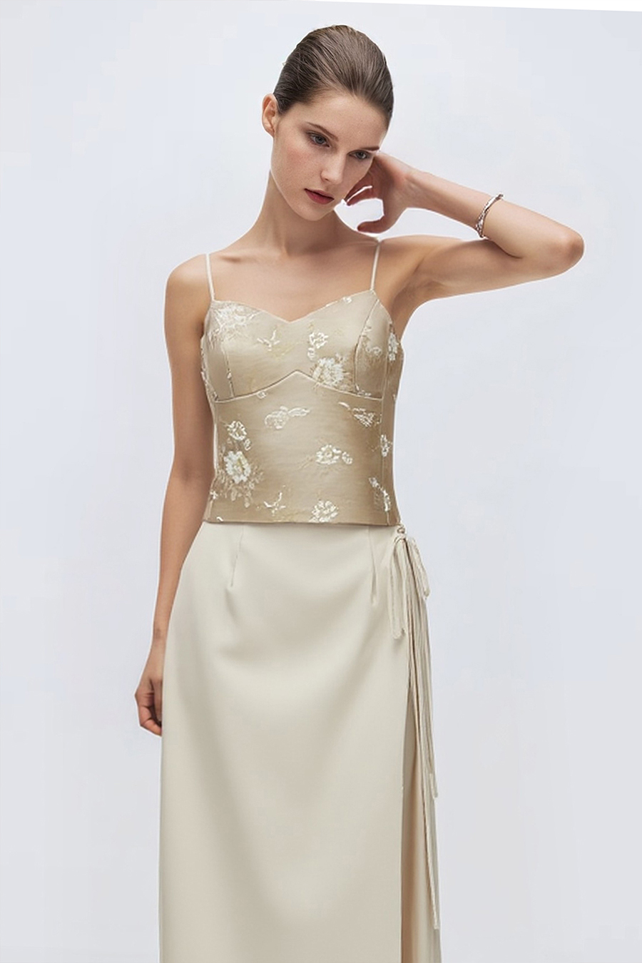 Chinese-style jacquard camisole|AMII