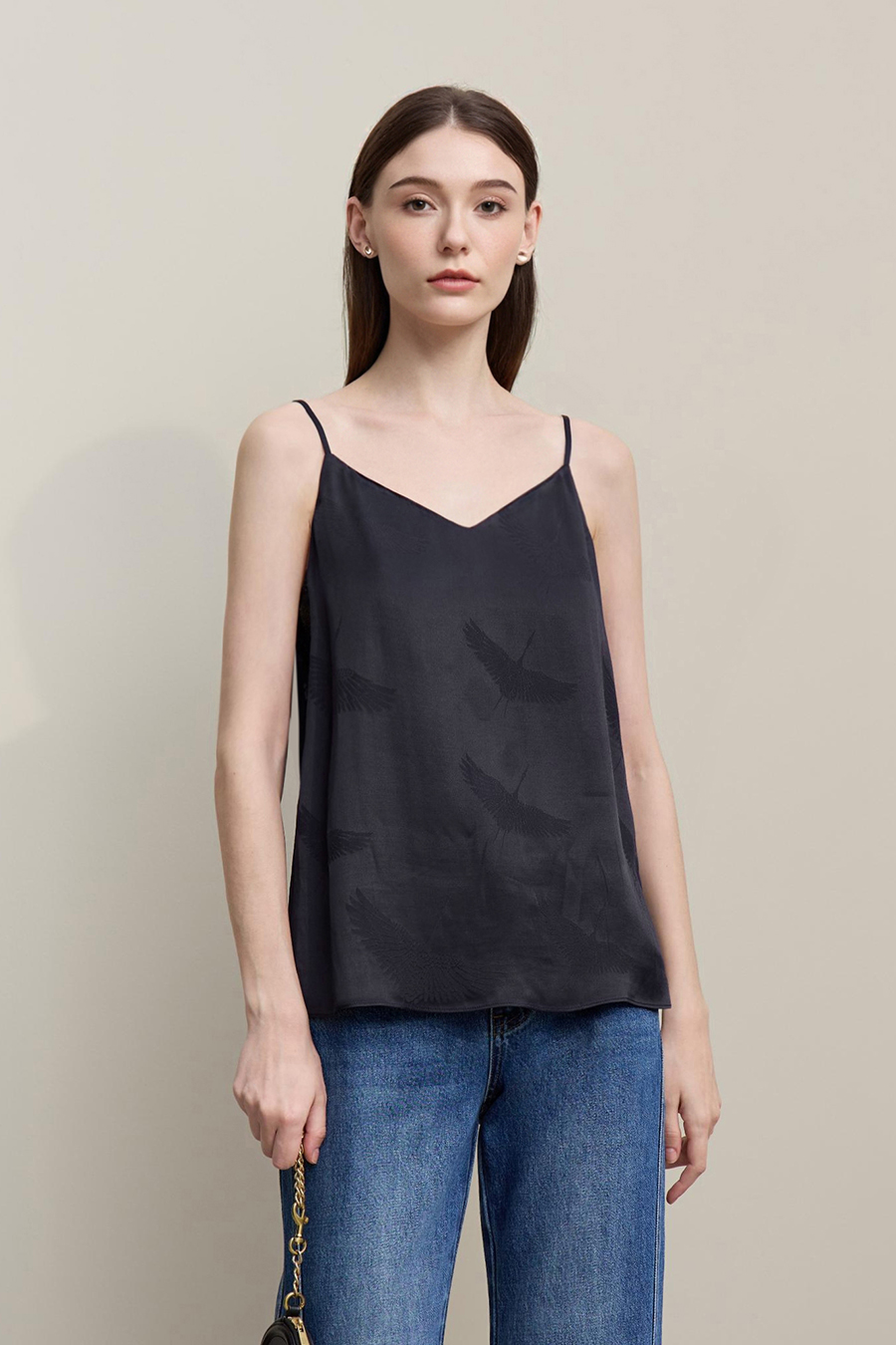 Crane jacquard camisole|AMII