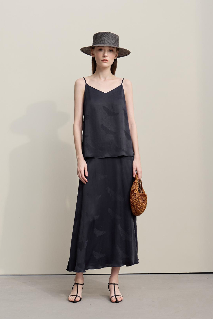 Crane jacquard camisole|AMII