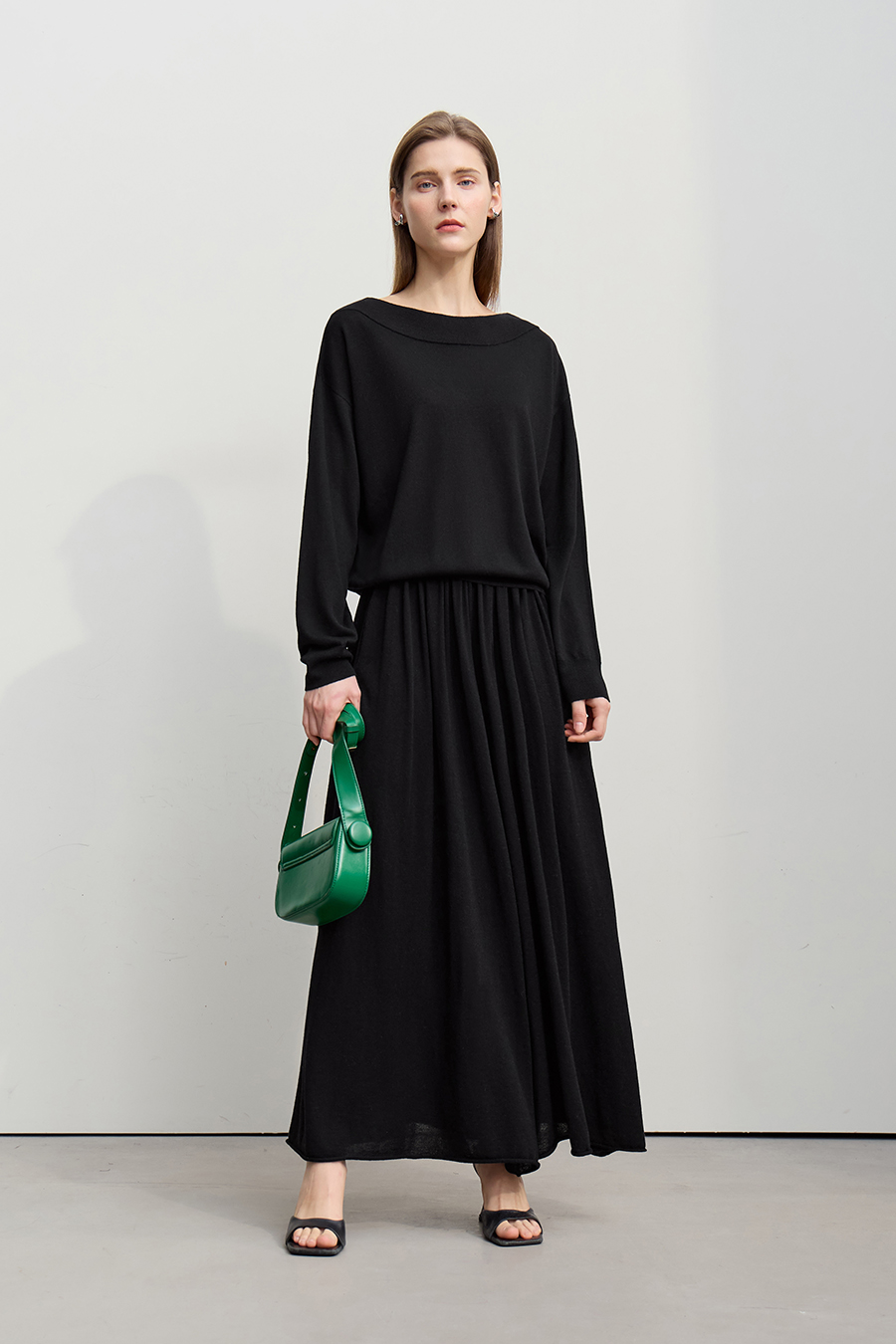 Loose Long Knitted Skirt