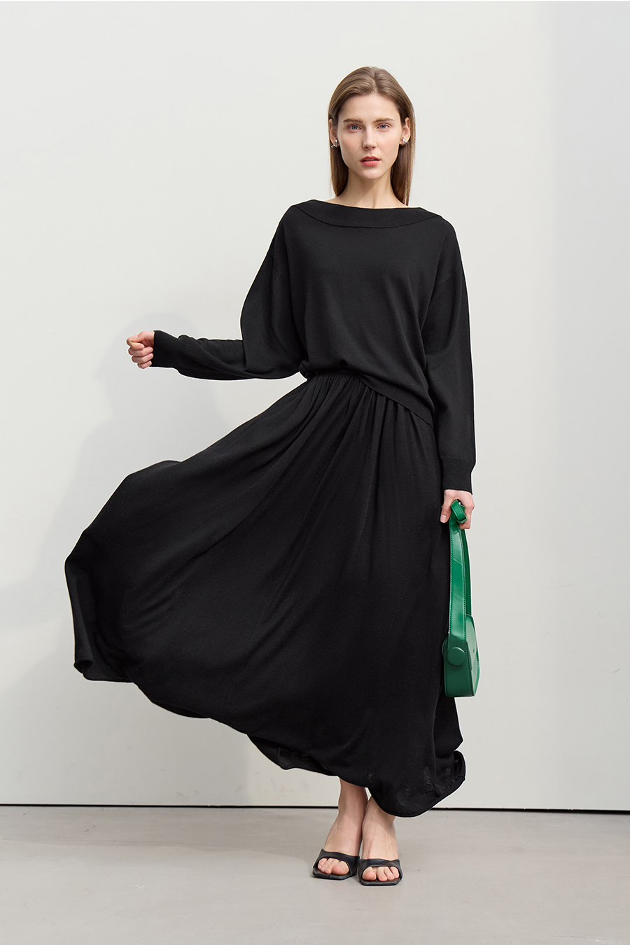 Loose Long Knitted Skirt