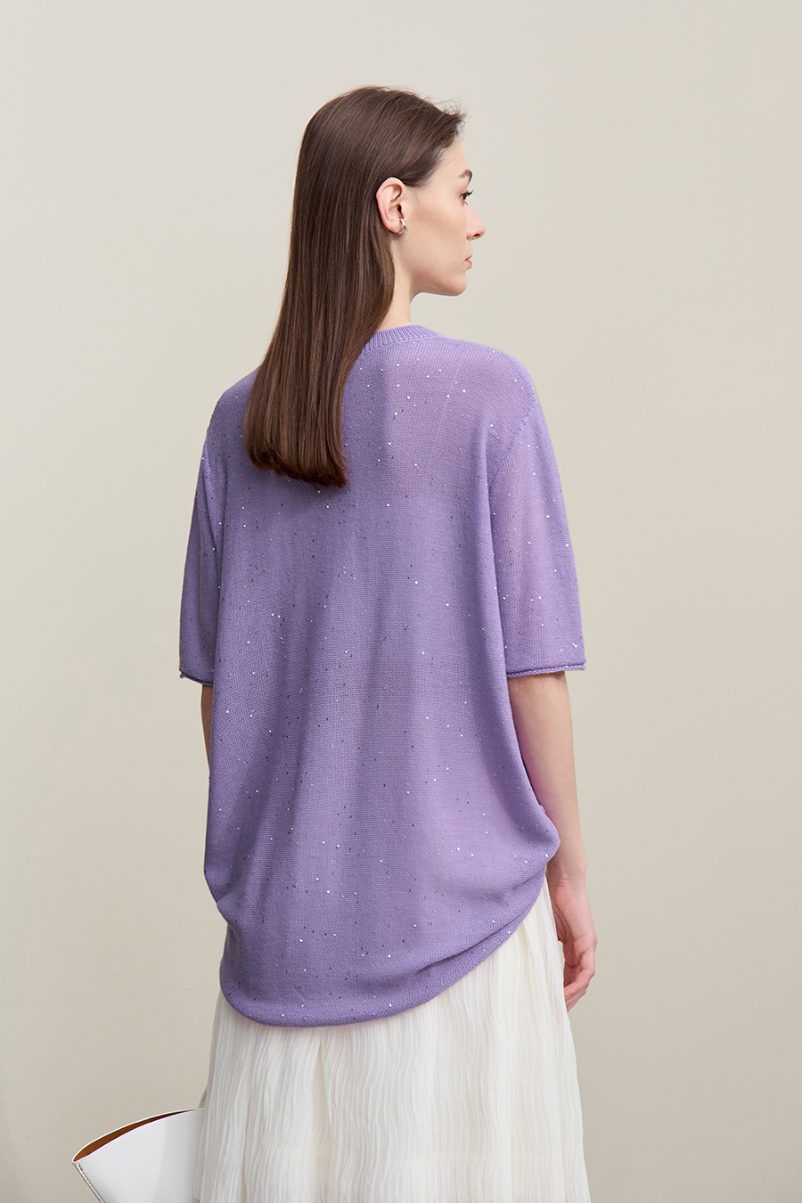 Sequin Yarn Knit Sweater