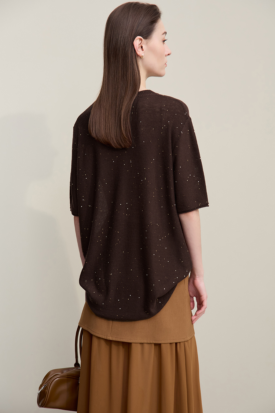 Sequin Yarn Knit Sweater