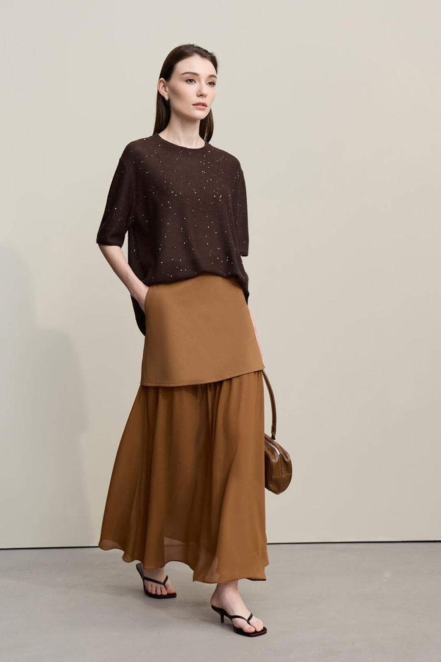 Sequin Yarn Knit Sweater