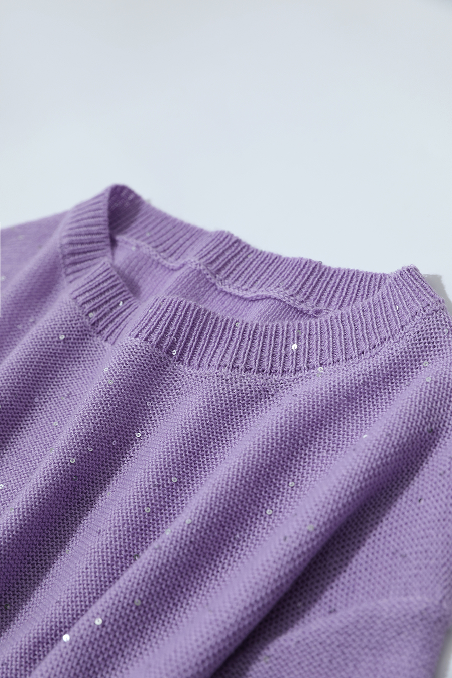 Sequin Yarn Knit Sweater