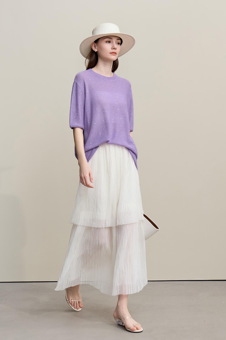 Sequin Yarn Knit Sweater