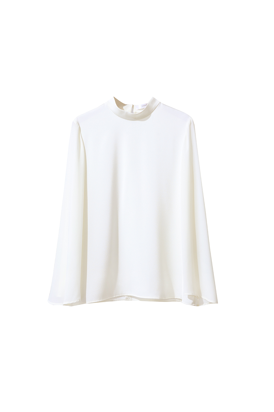 Contrast Fabric Spliced Chiffon Top