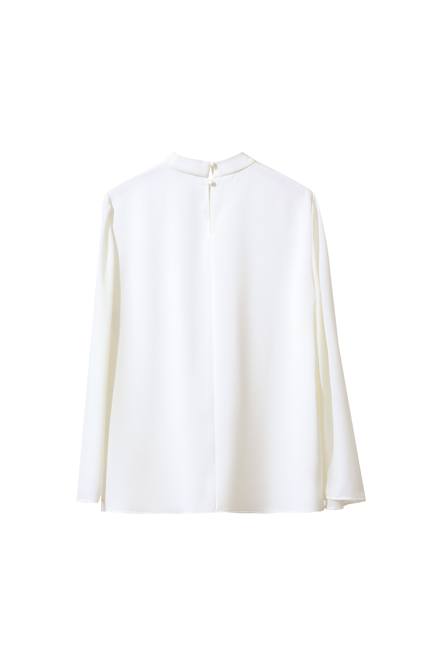 Contrast Fabric Spliced Chiffon Top