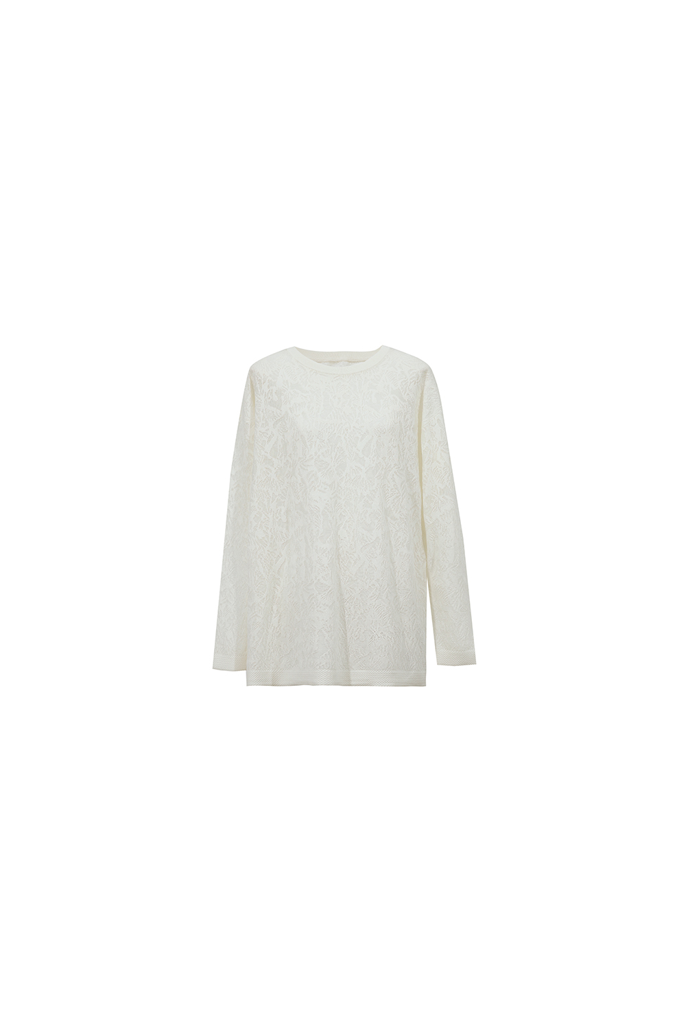 Round Neck Jacquard Knit Sweater