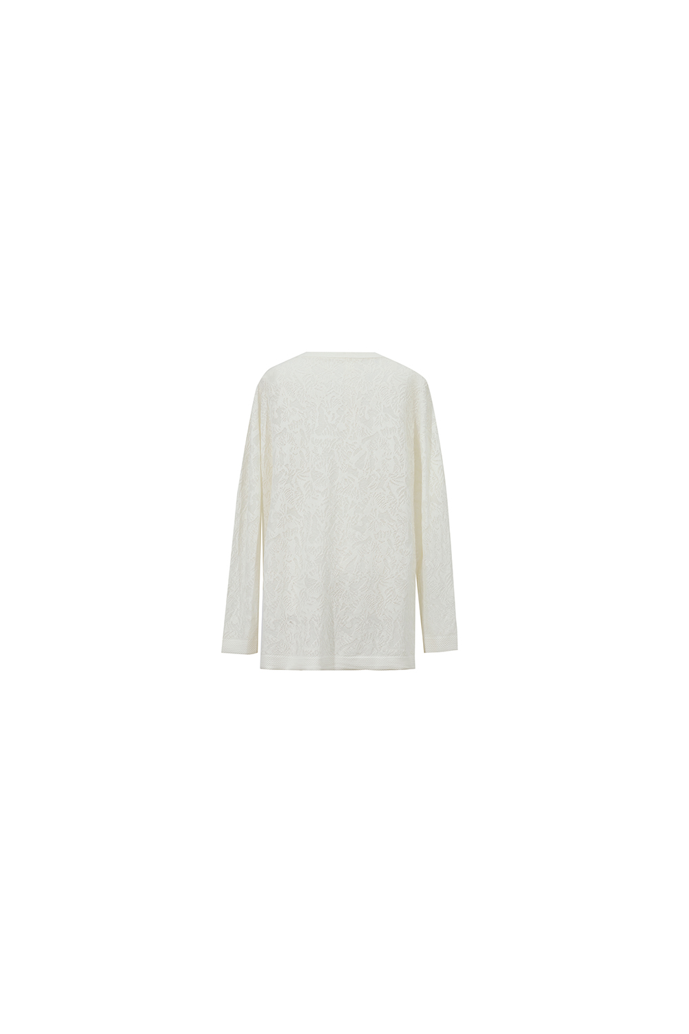 Round Neck Jacquard Knit Sweater