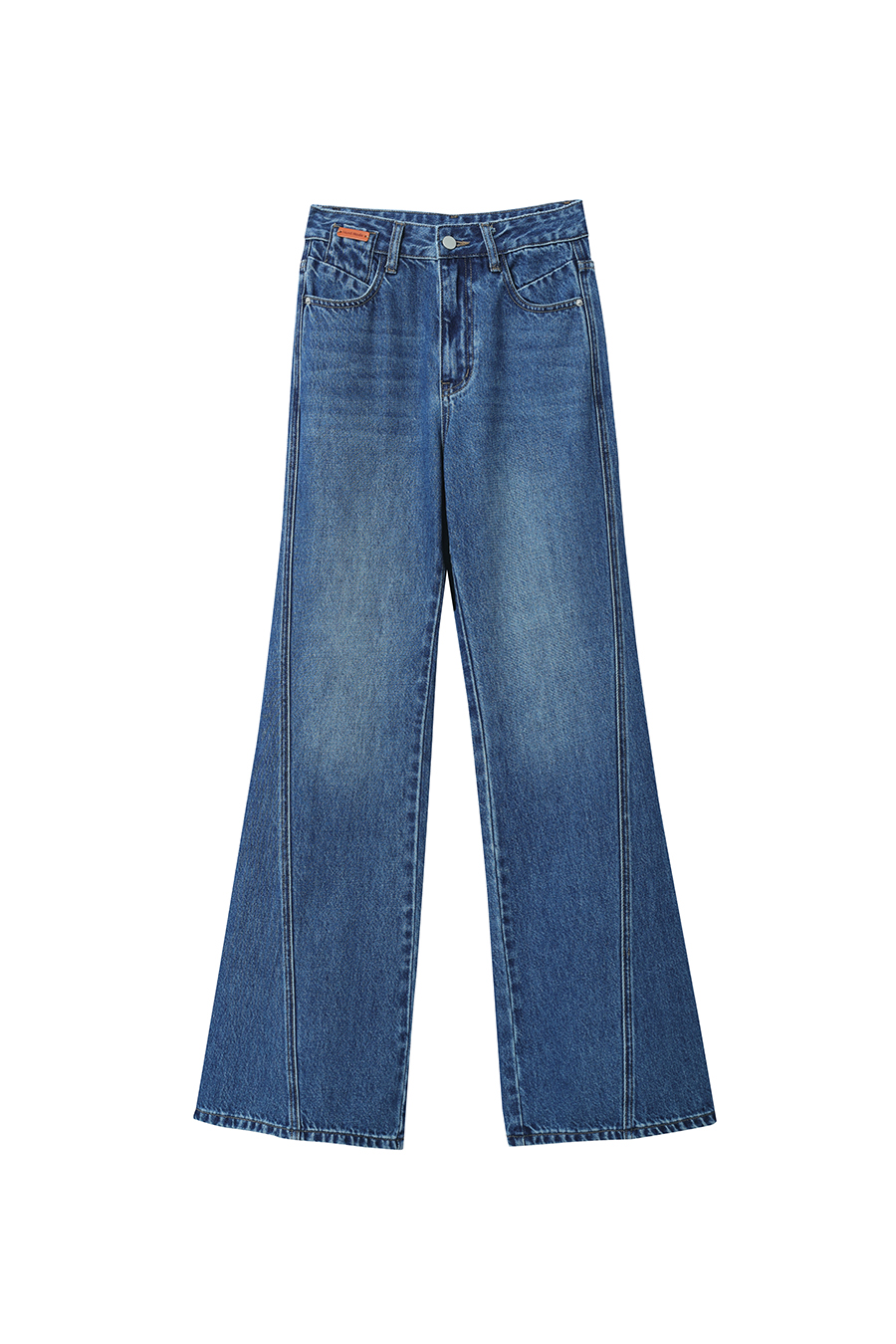 Cotton Flare Denim Pants
