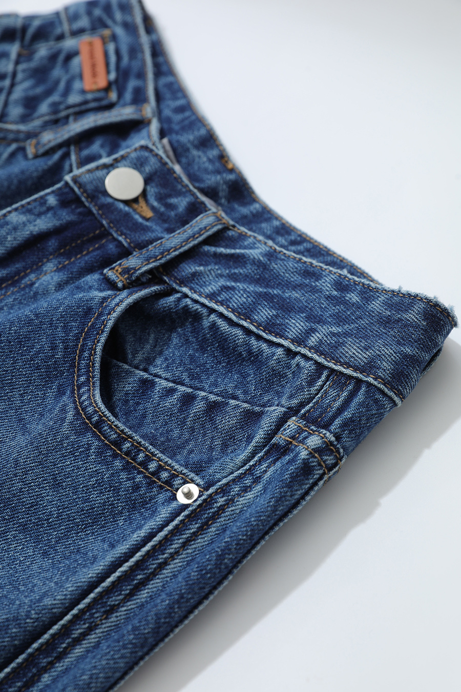 Cotton Flare Denim Pants