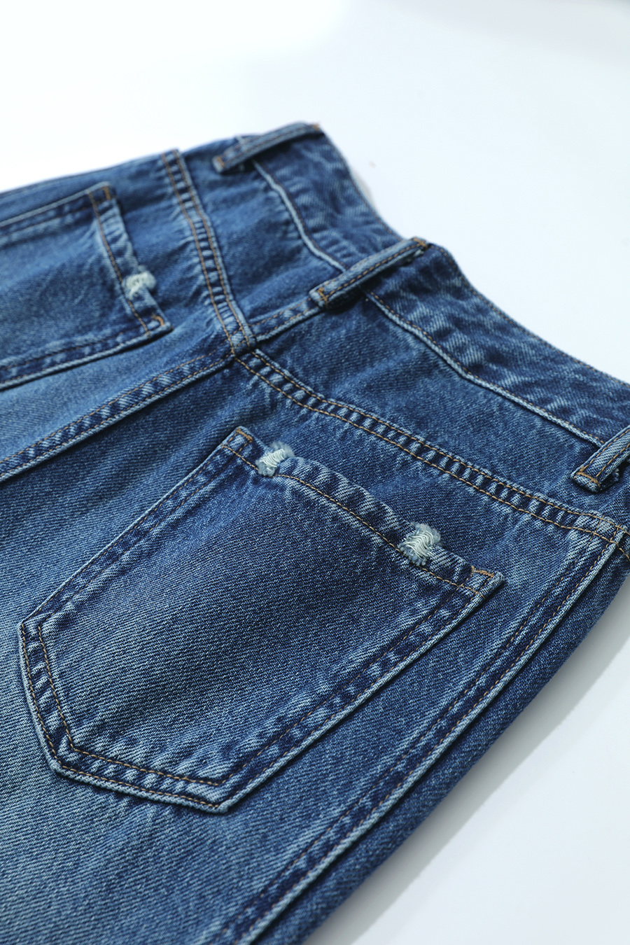 Cotton Flare Denim Pants