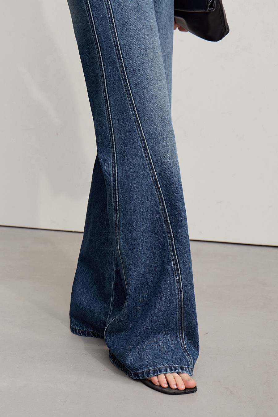 Cotton Flare Denim Pants