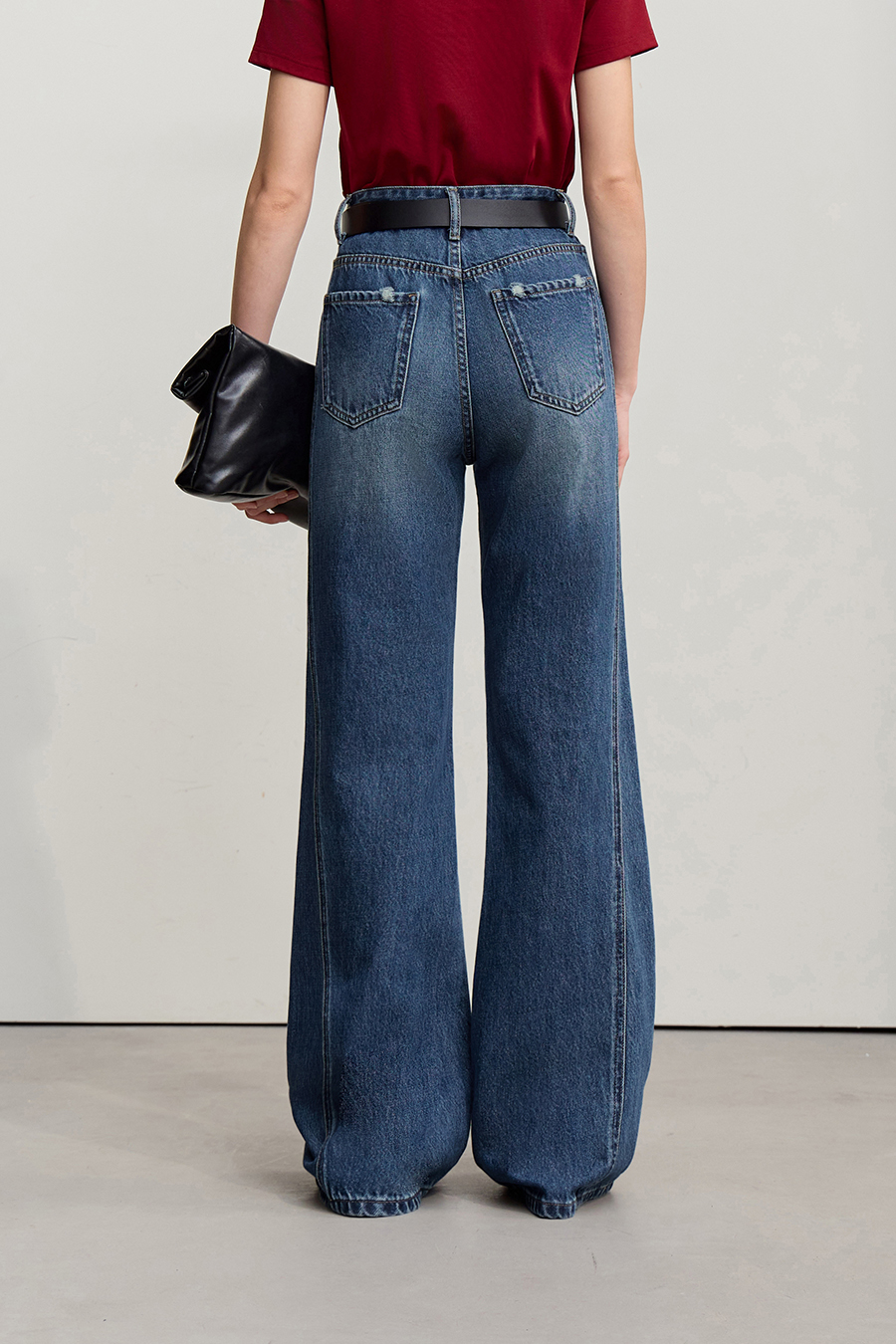 Cotton Flare Denim Pants