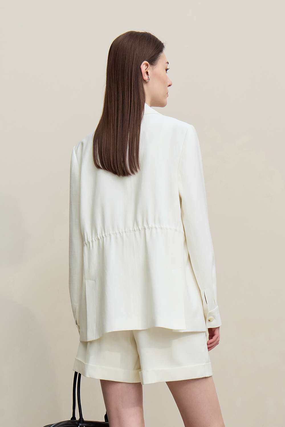 Cargo Style Linen Coat