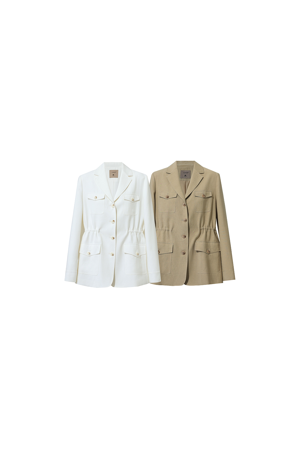 Cargo Style Linen Coat