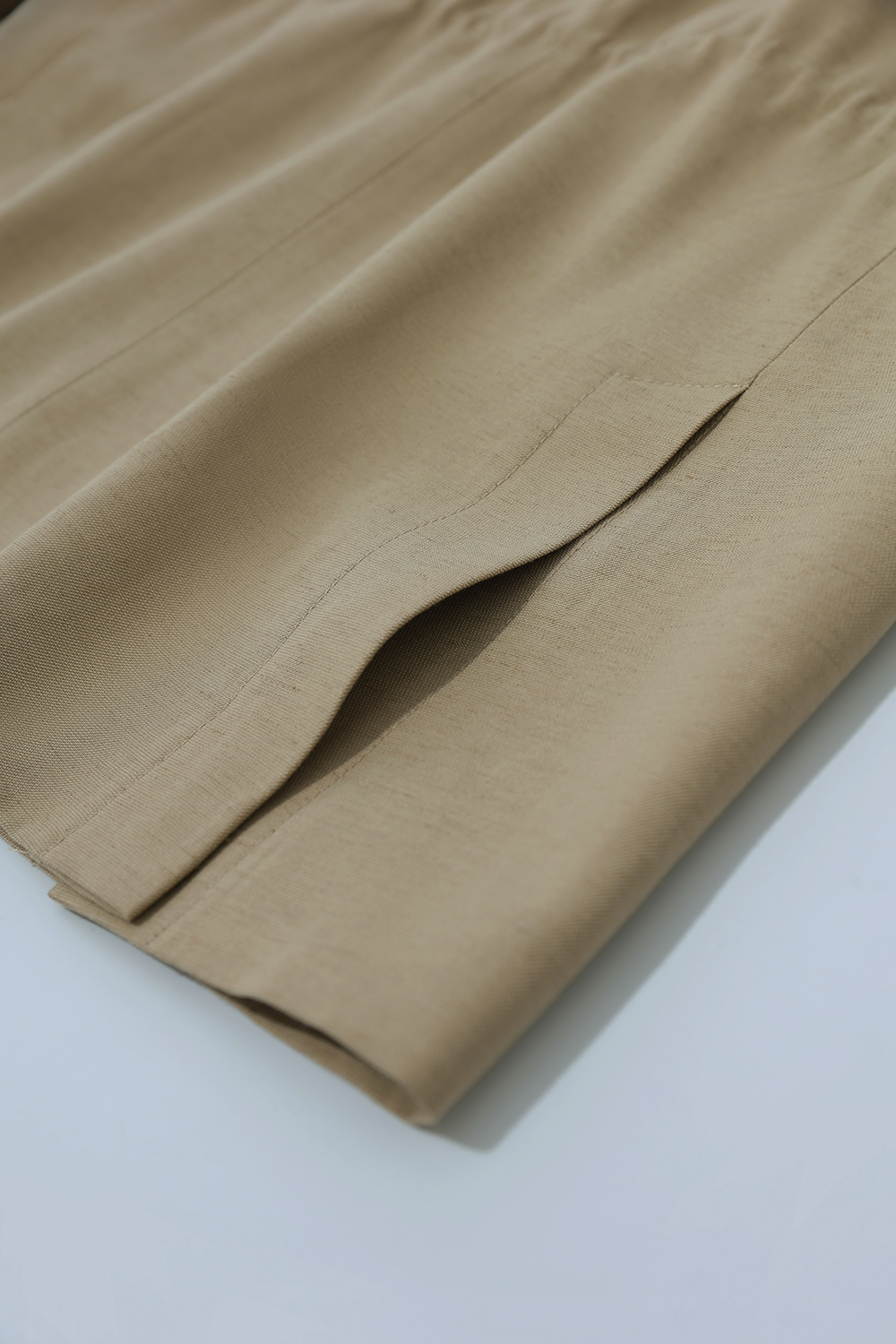 Cargo Style Linen Coat