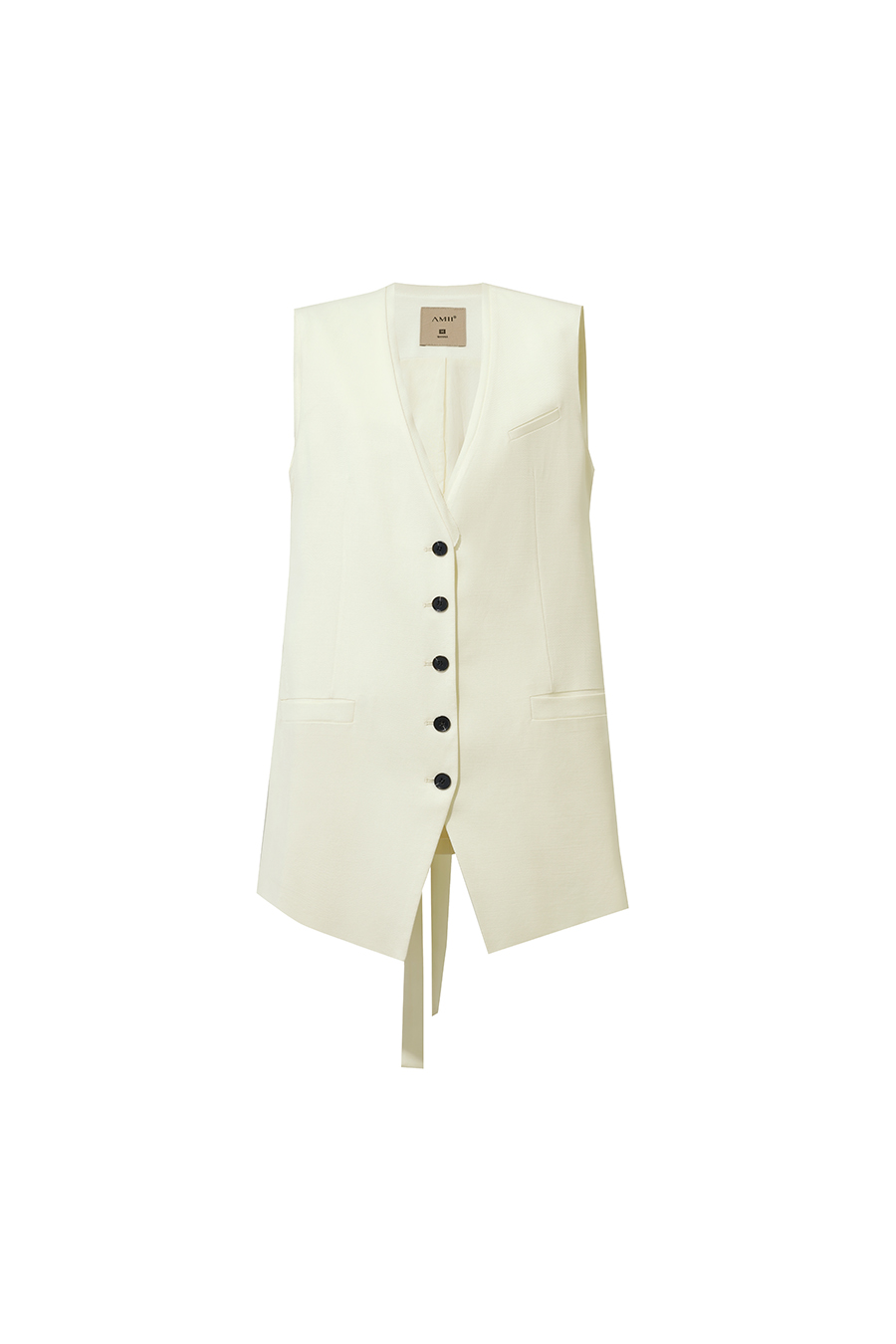 V-neck mid-length waistcoat|AMII