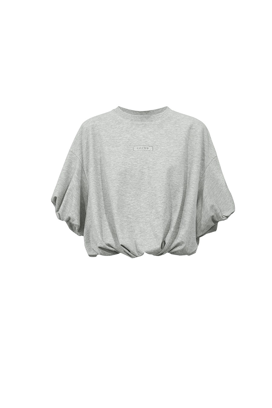 Round Neck Lantern Sleeve T-Shirt|AMII