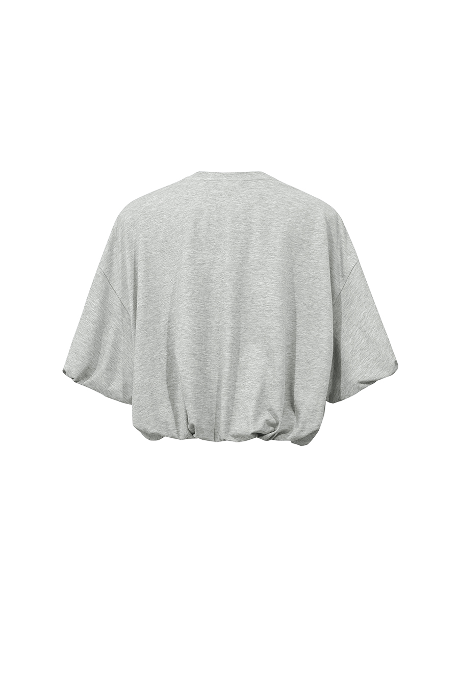 Round Neck Lantern Sleeve T-Shirt|AMII