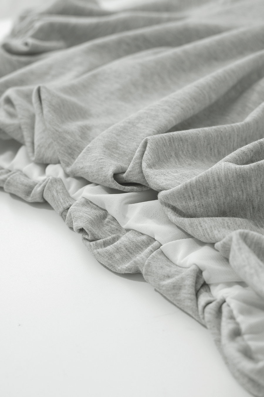 Round Neck Lantern Sleeve T-Shirt|AMII
