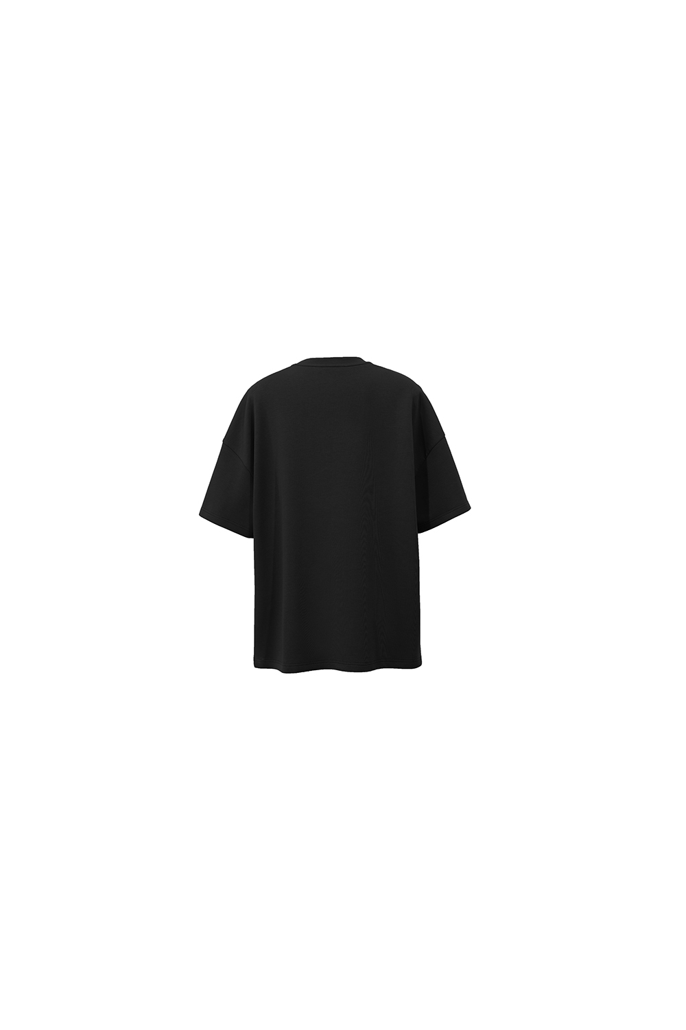 Satin Patch Pocket Embroidered T-Shirt|AMII
