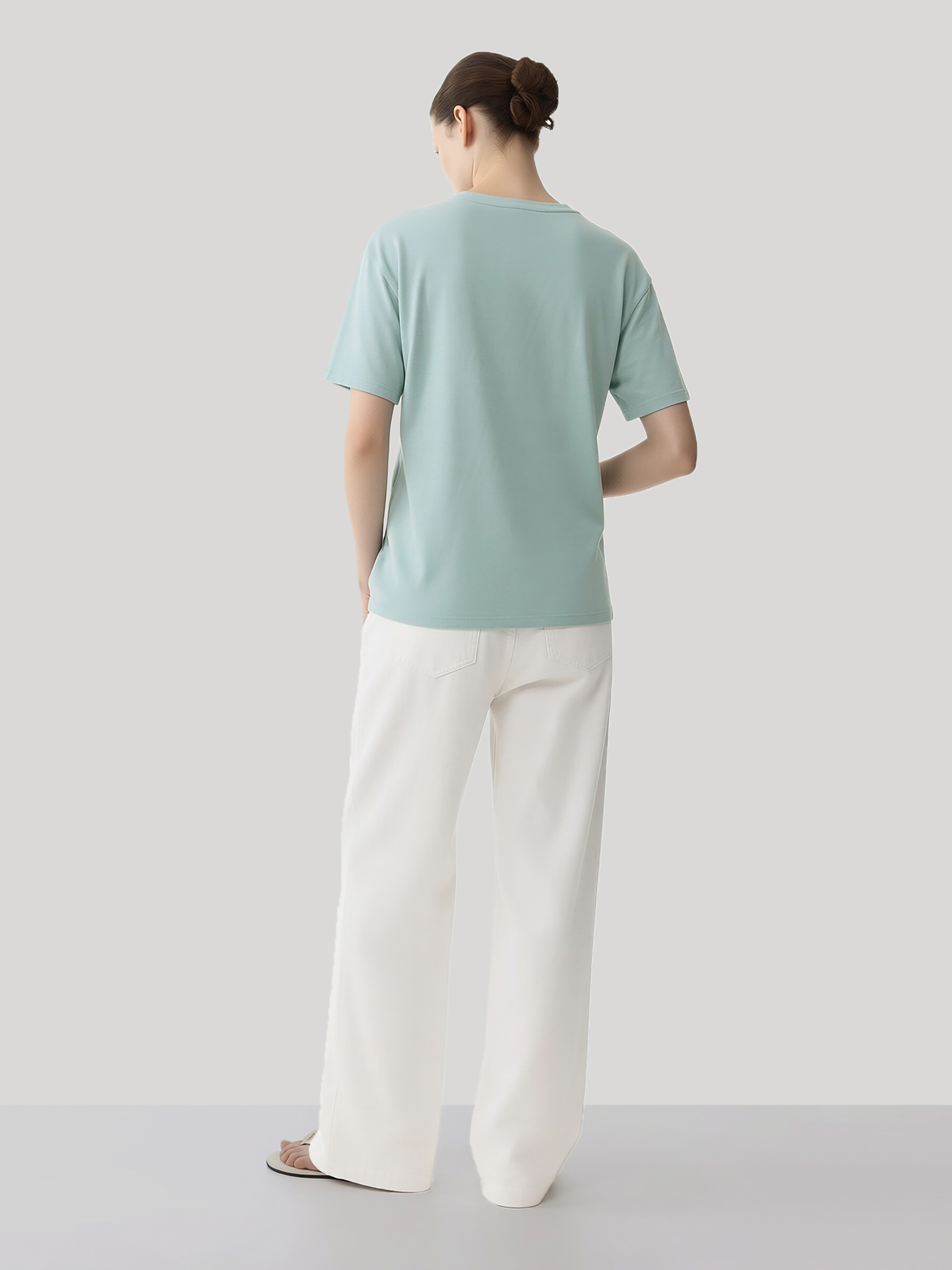 Abstract Print Round Neck T-Shirt|AMII