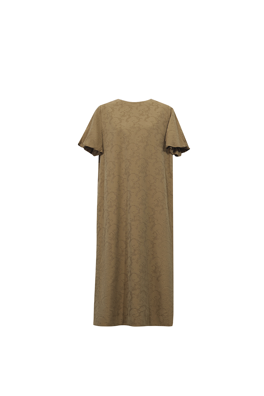 Lantern Sleeve Jacquard Dress
