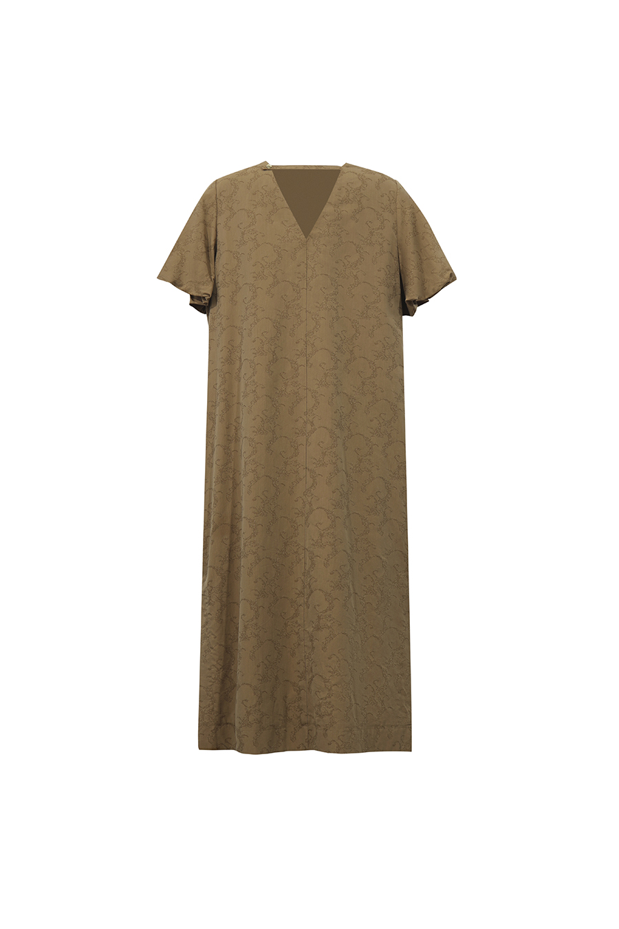 Lantern Sleeve Jacquard Dress