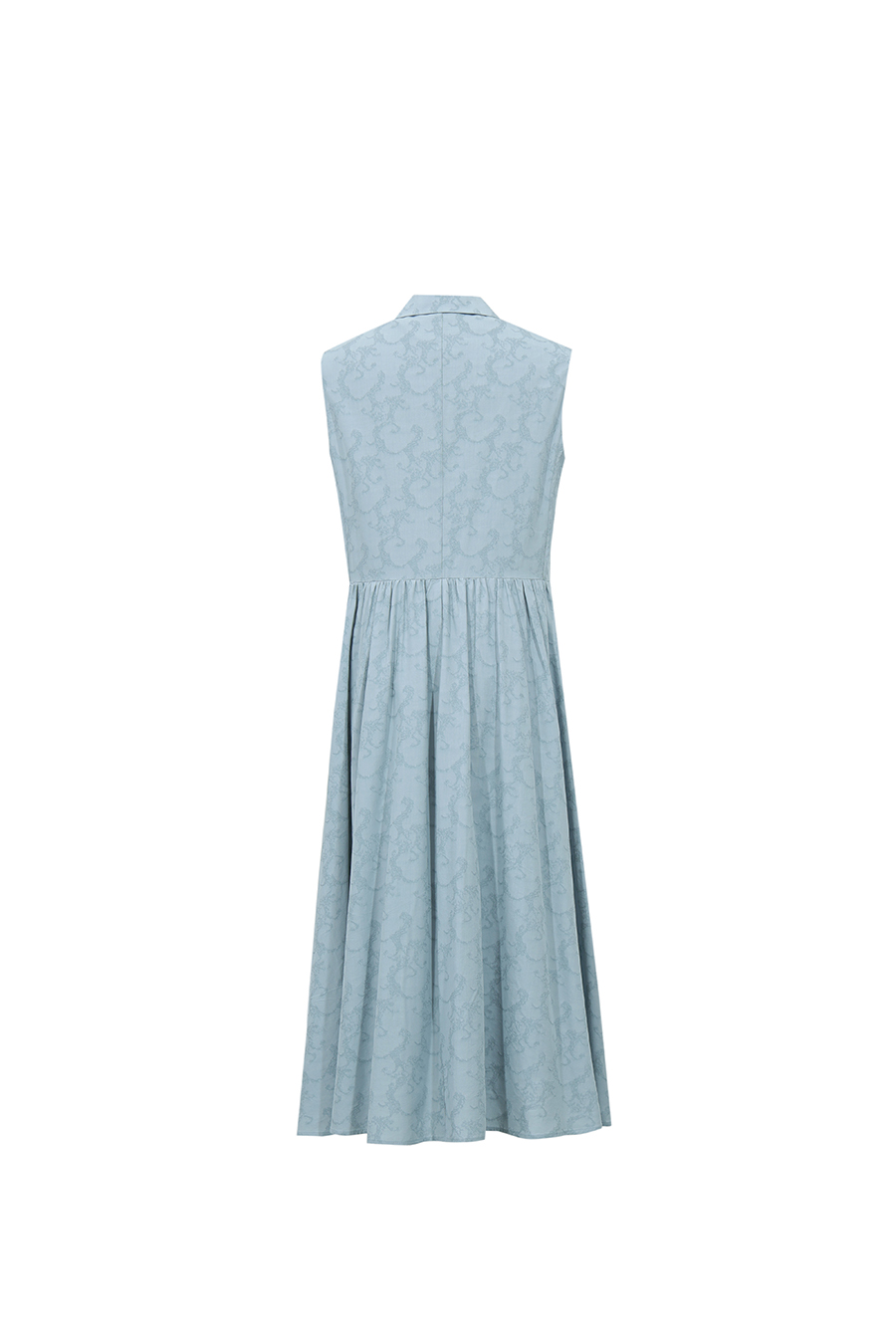 Lapel Jacquard Dress|AMII