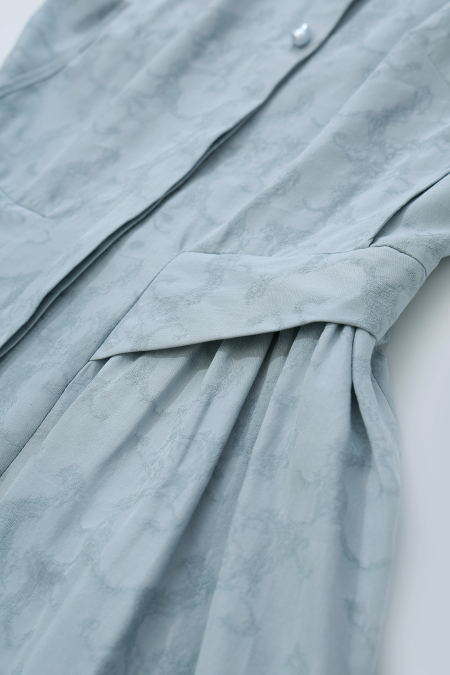 Lapel Jacquard Dress|AMII