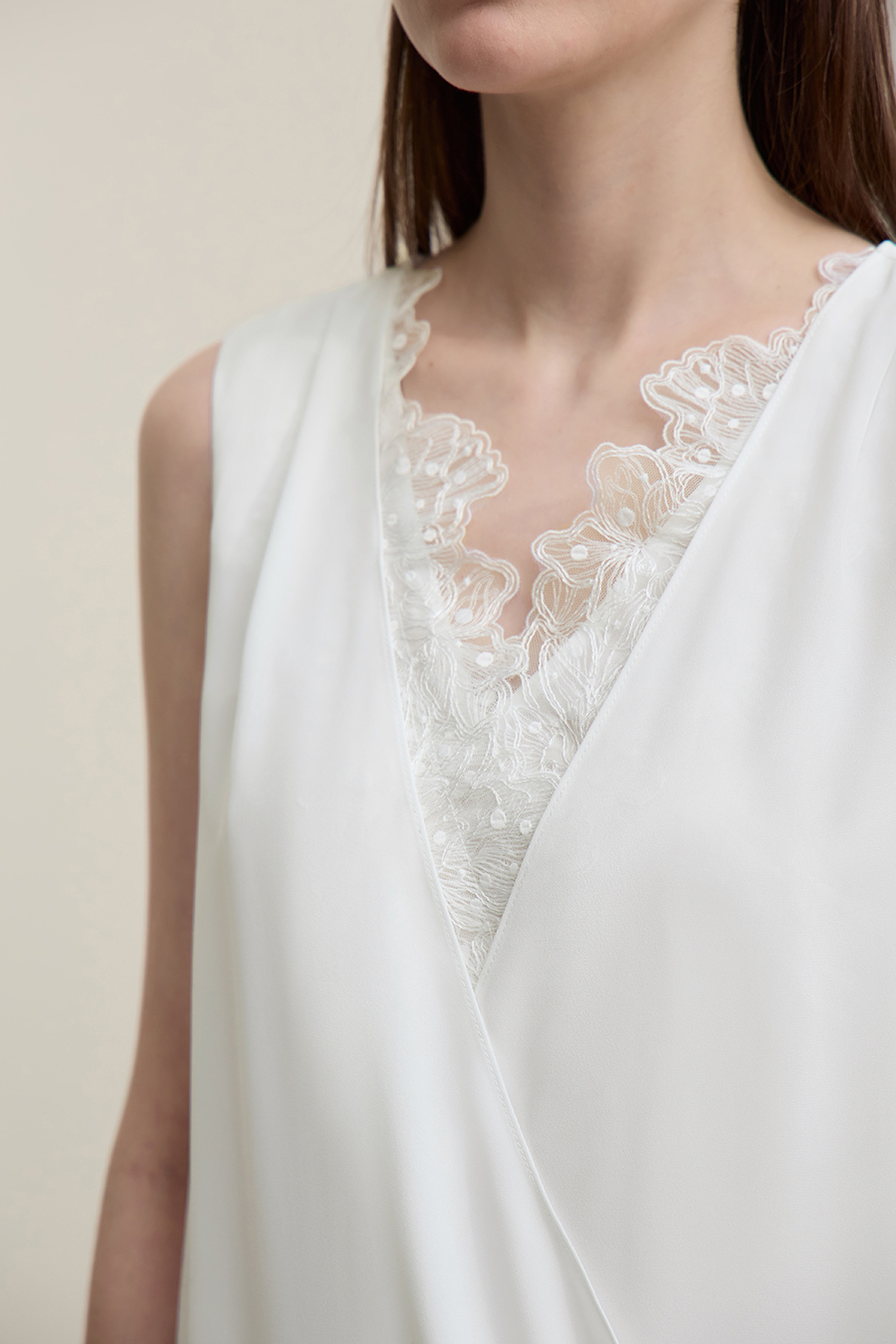 Lace Spliced Chiffon Camisole