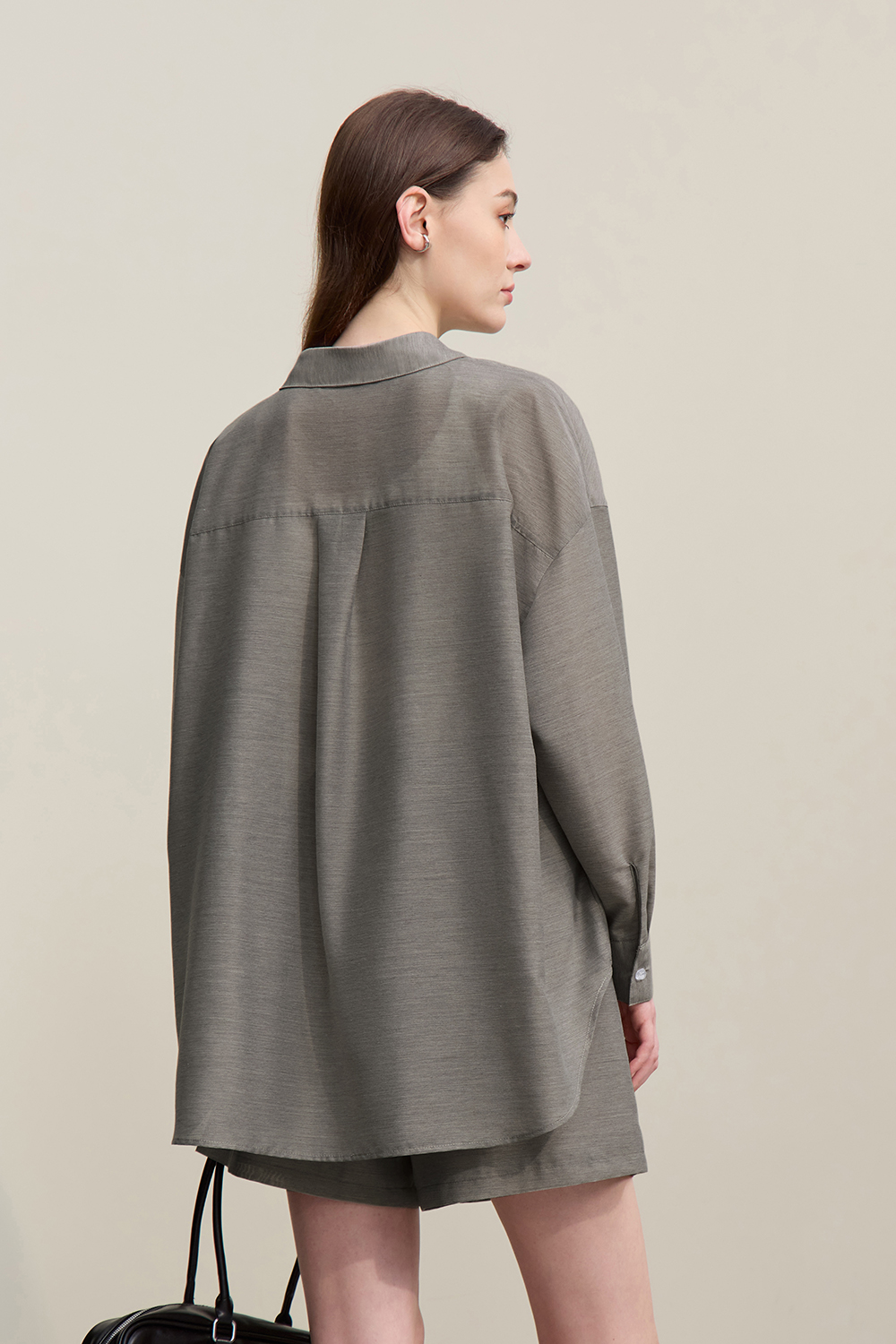 Vacation Drop Shoulder Shirt+Casual Shorts