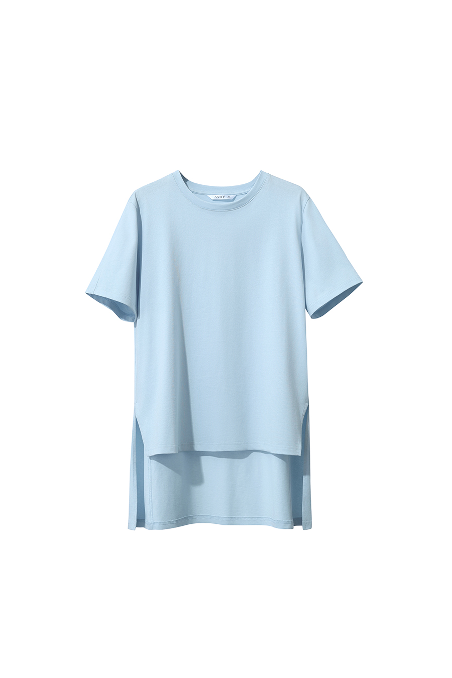 High-low Hem Pure Cotton T-shirt|AMII