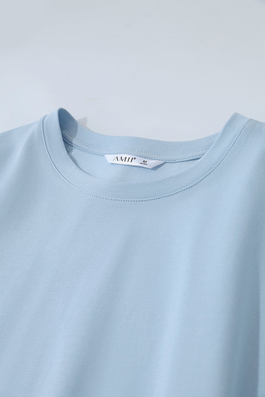 High-low Hem Pure Cotton T-shirt|AMII