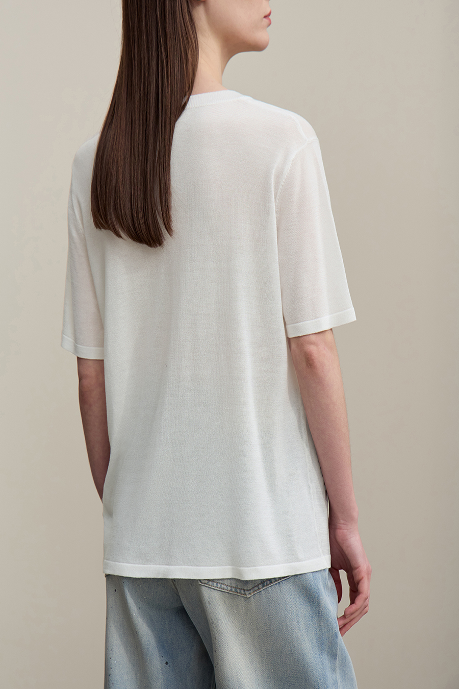 Lace Trim Knit Sweater|AMII