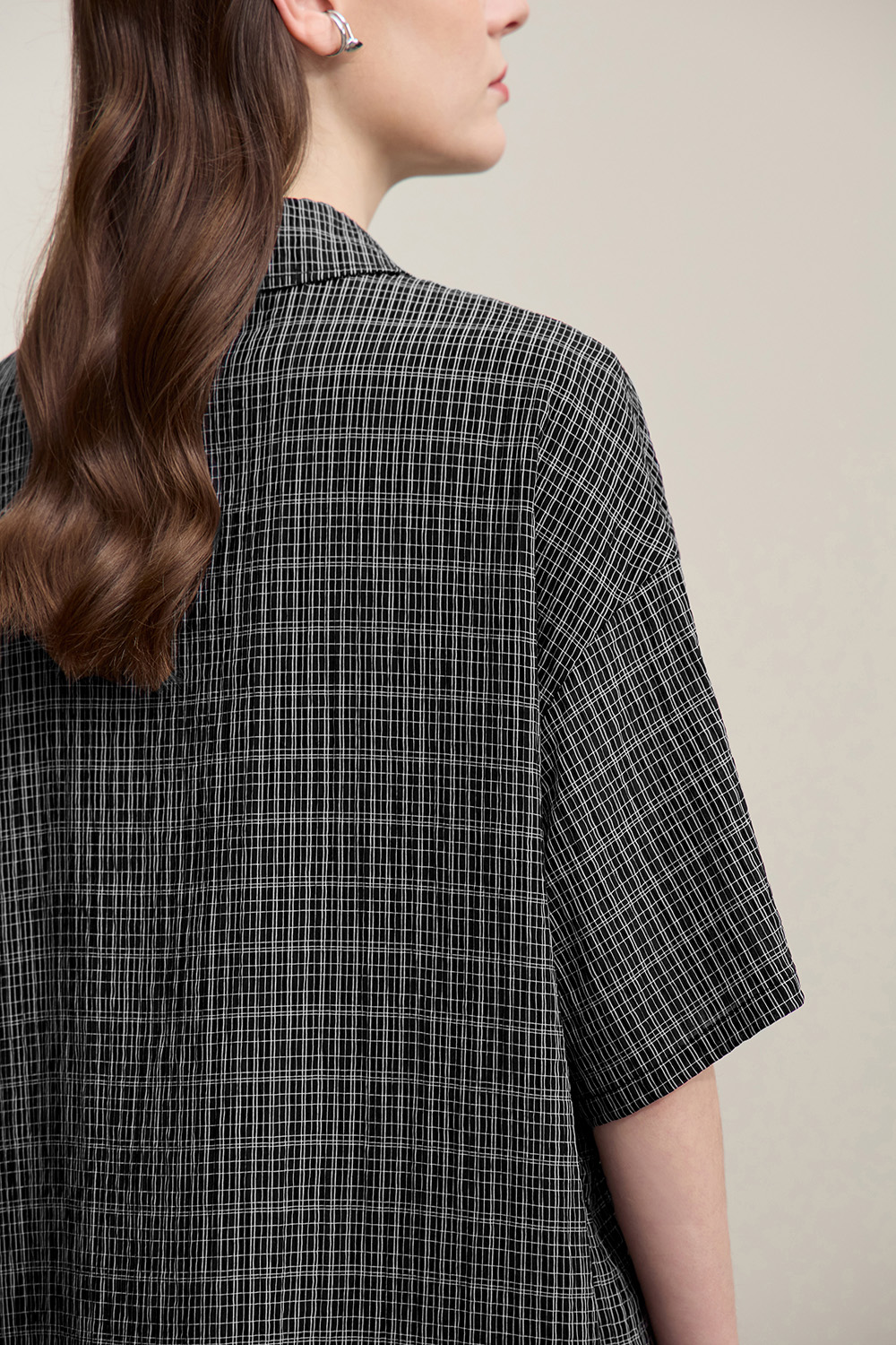 Lapel Half Placket Dress