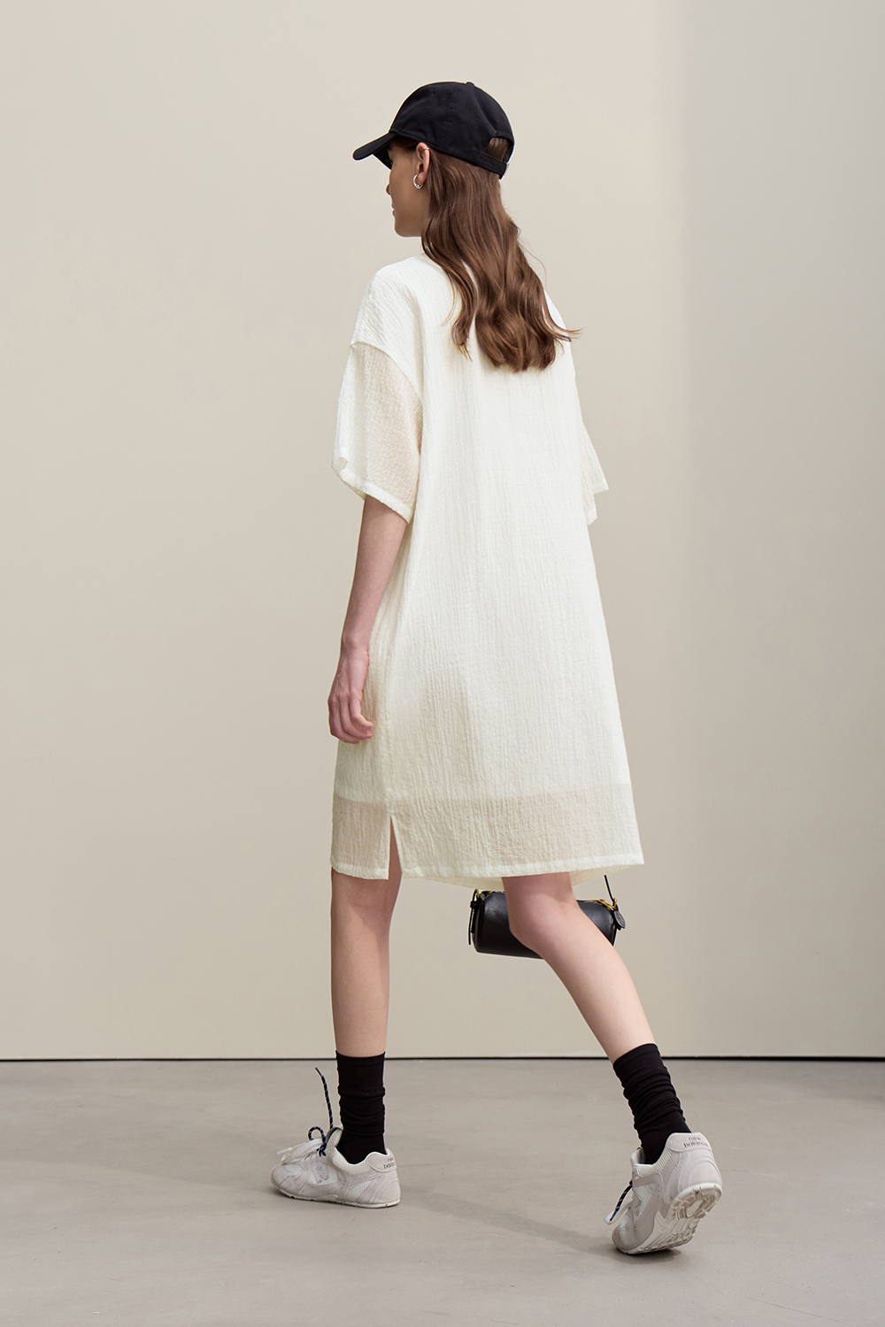 Lapel Half Placket Dress