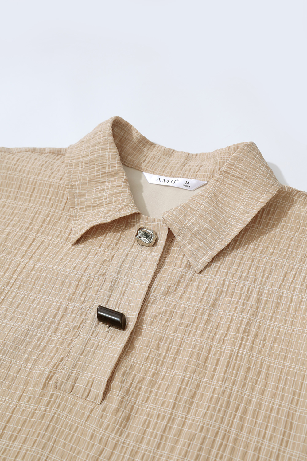 Lapel Half Placket Dress