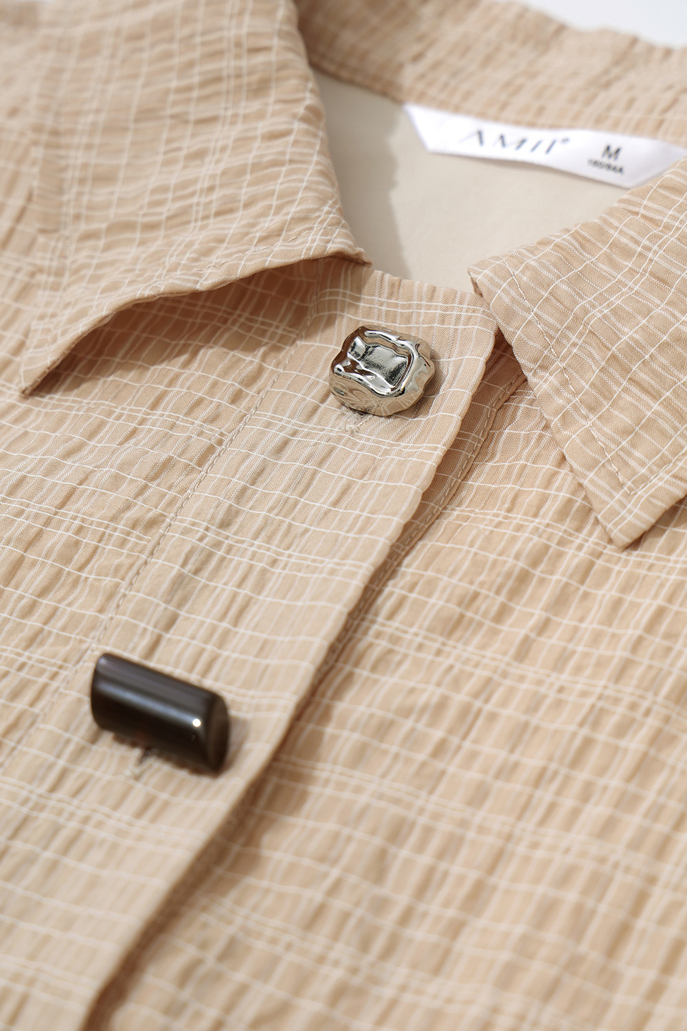 Lapel Half Placket Dress