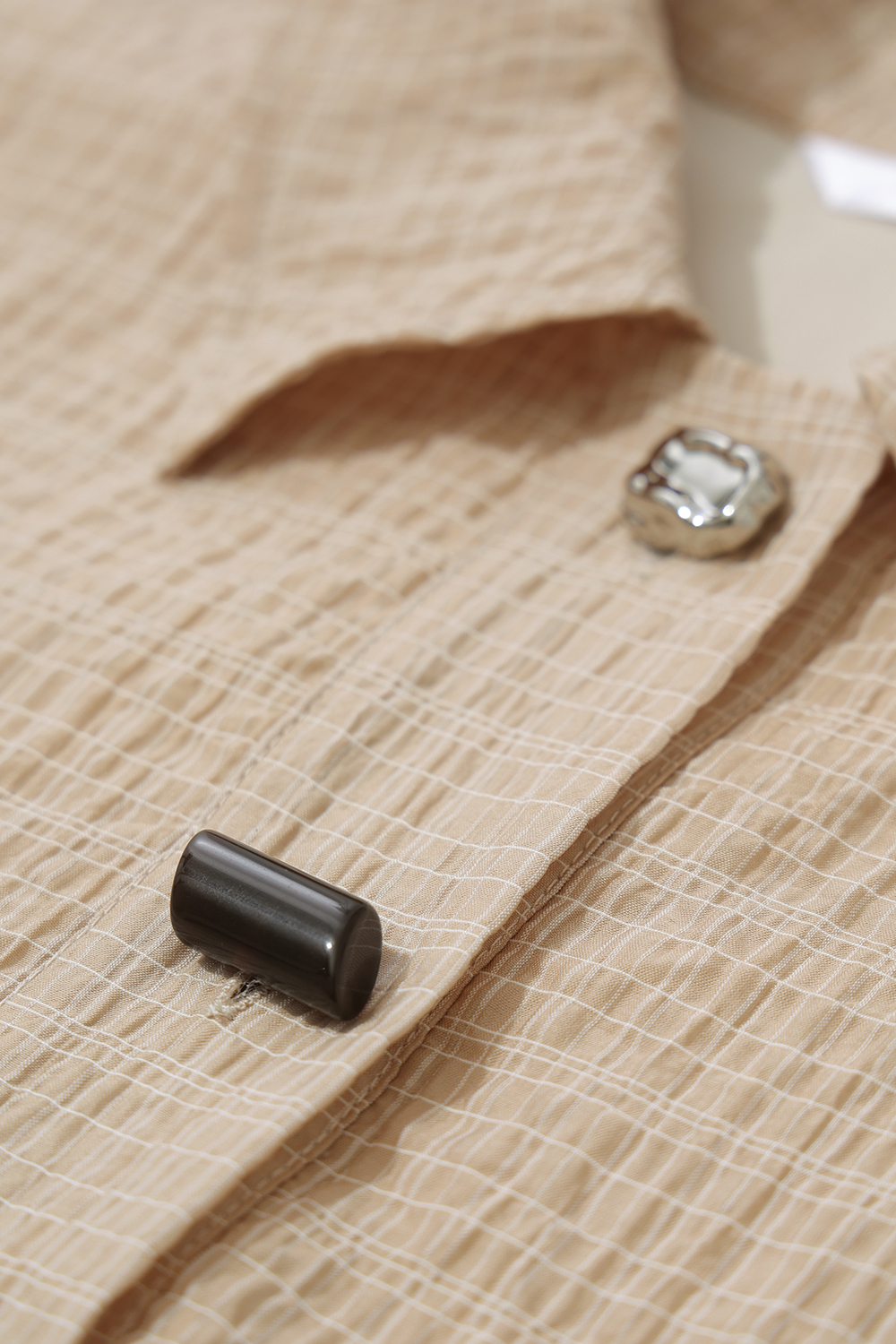 Lapel Half Placket Dress