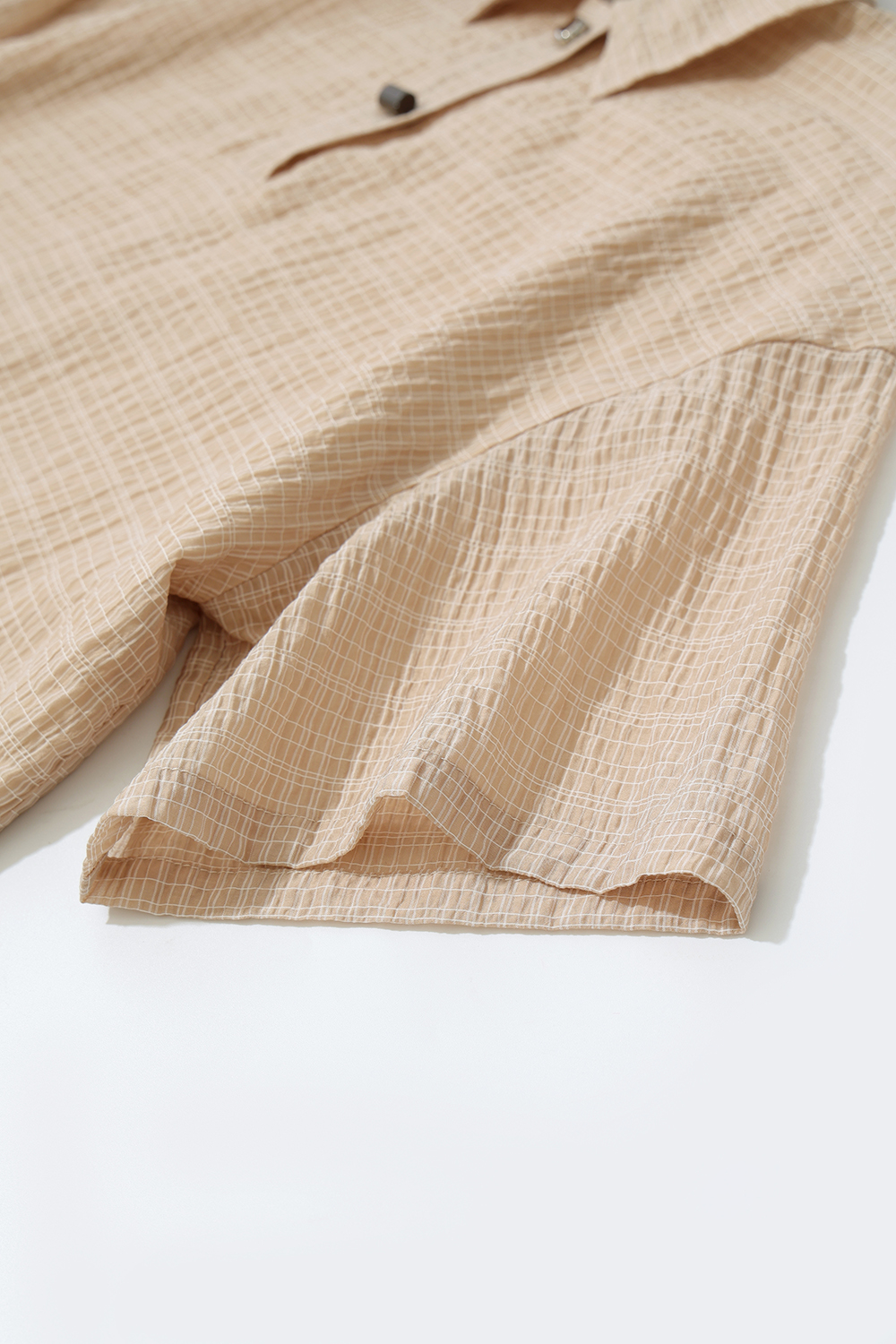 Lapel Half Placket Dress