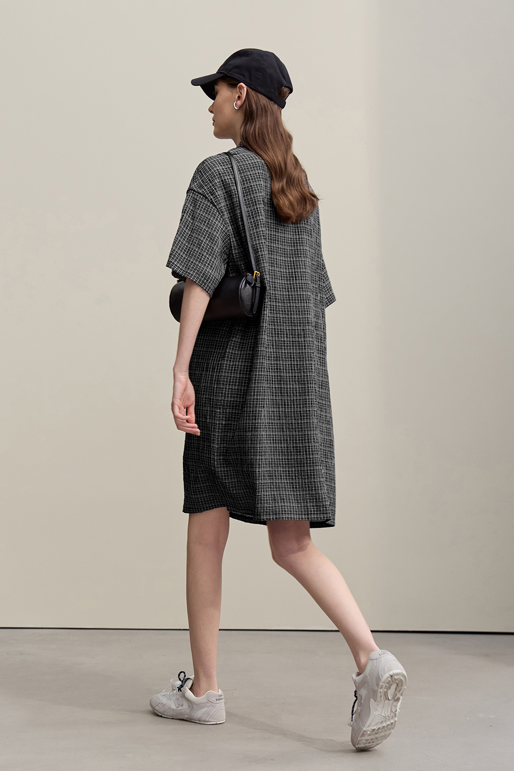 Lapel Half Placket Dress