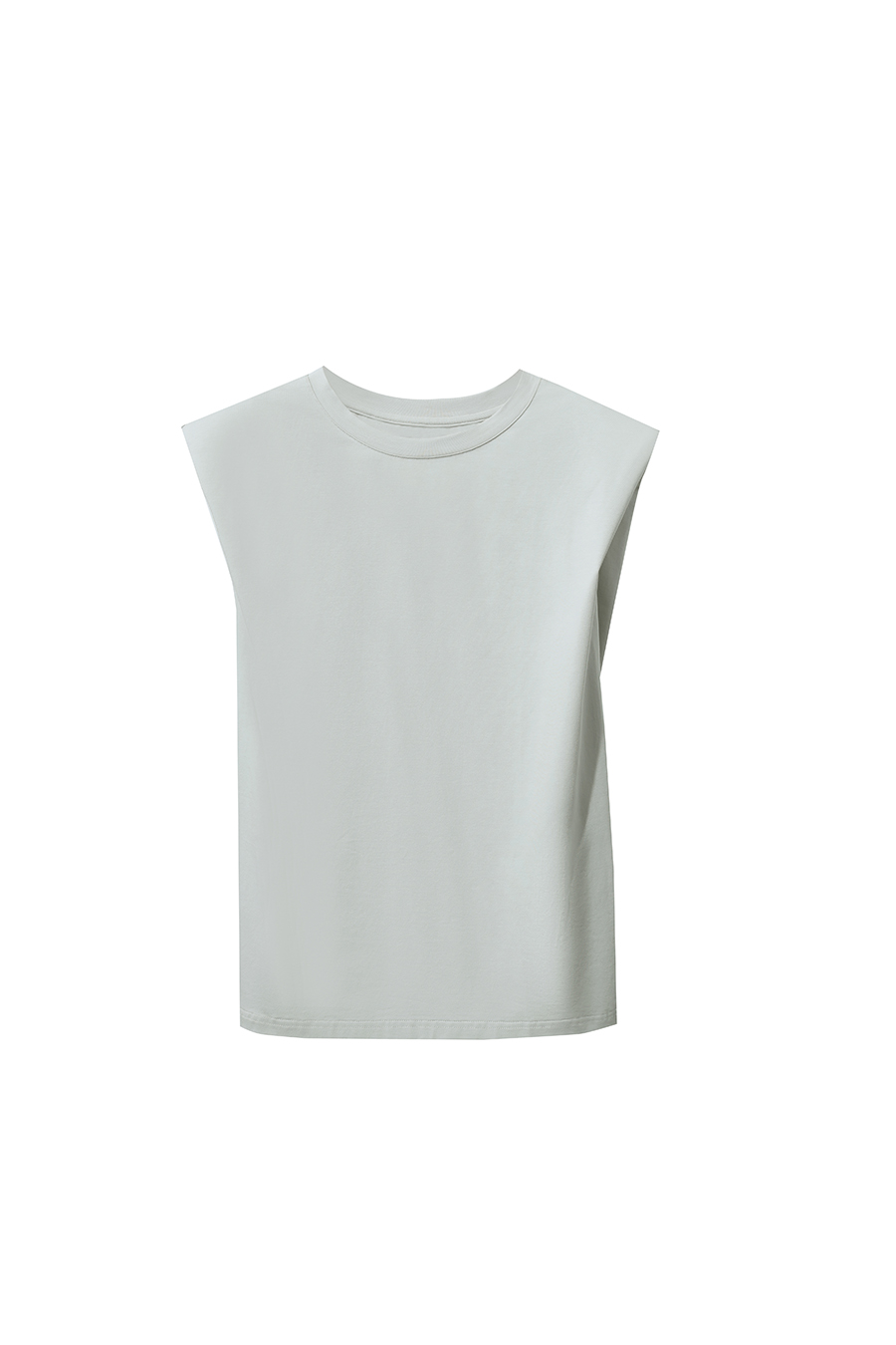 Wide Shoulder Ice Porcelain Cotton T-shirt