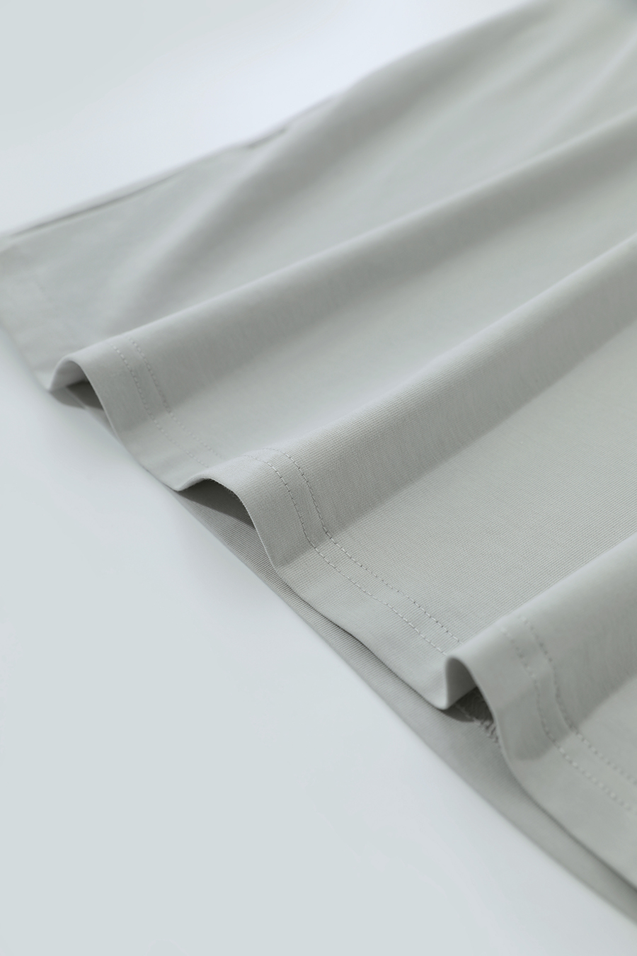 Wide Shoulder Ice Porcelain Cotton T-shirt